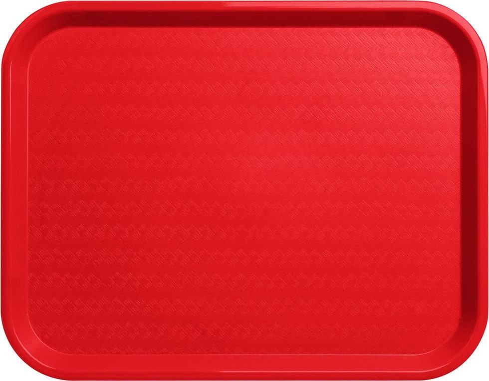 Omcan - 12" x 16" Red Food Tray (305 mm x 406 mm), 25/cs - 80098