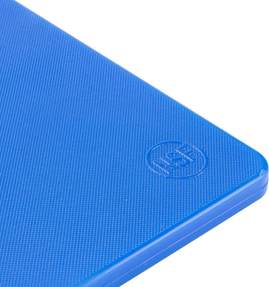 Omcan - 12" x 18" Blue Rigid Cutting Board, Pack of 10 - 41197