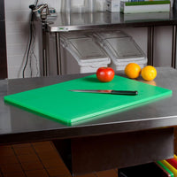 Omcan - 12" x 18" Green Rigid Cutting Board, Pack of 10 - 41198