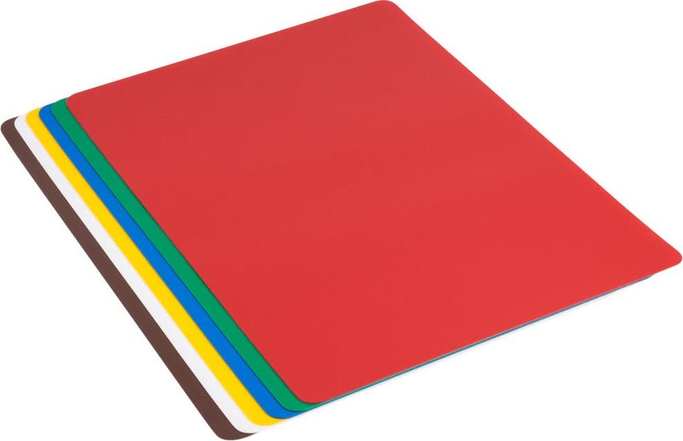 Omcan - 12" x 18", Pack of 6 Colour-Coded Flexible Cutting Boards, Pack of 10 - 41193