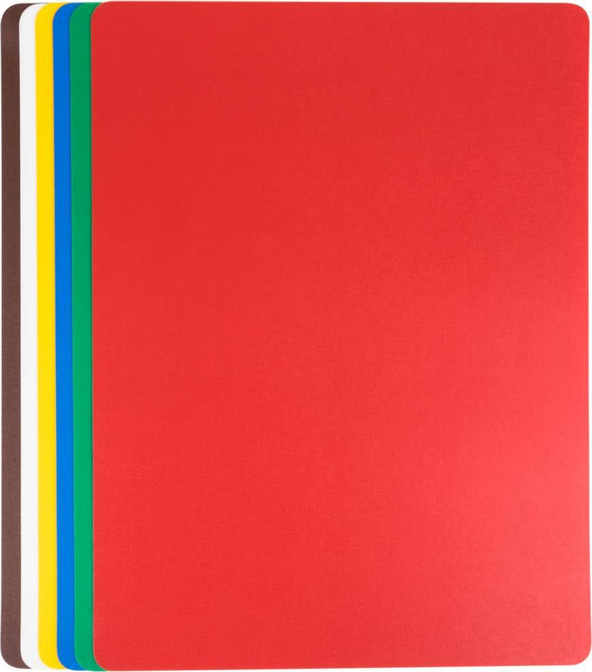 Omcan - 12" x 18", Pack of 6 Colour-Coded Flexible Cutting Boards, Pack of 10 - 41193