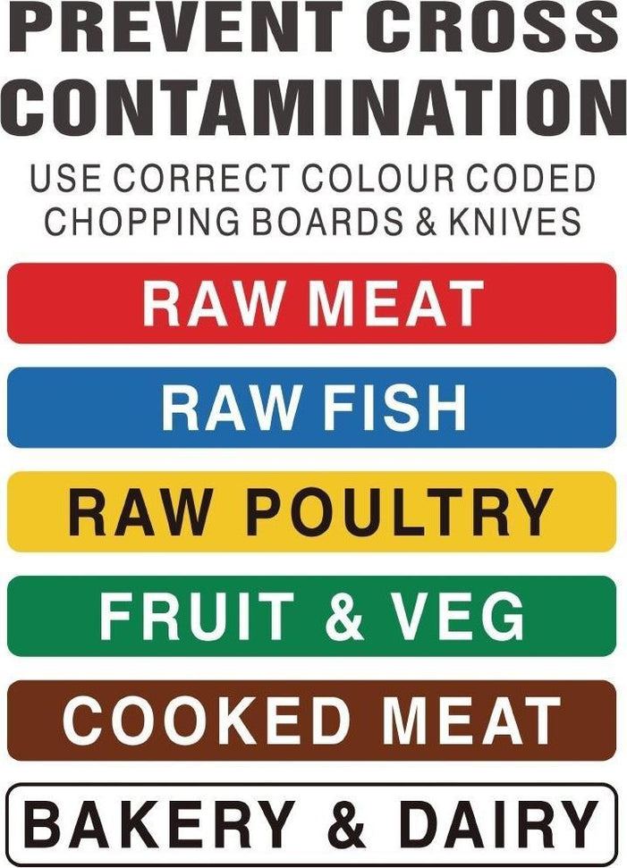 Omcan - 12" x 18", Pack of 6 Colour-Coded Flexible Cutting Boards, Pack of 10 - 41193