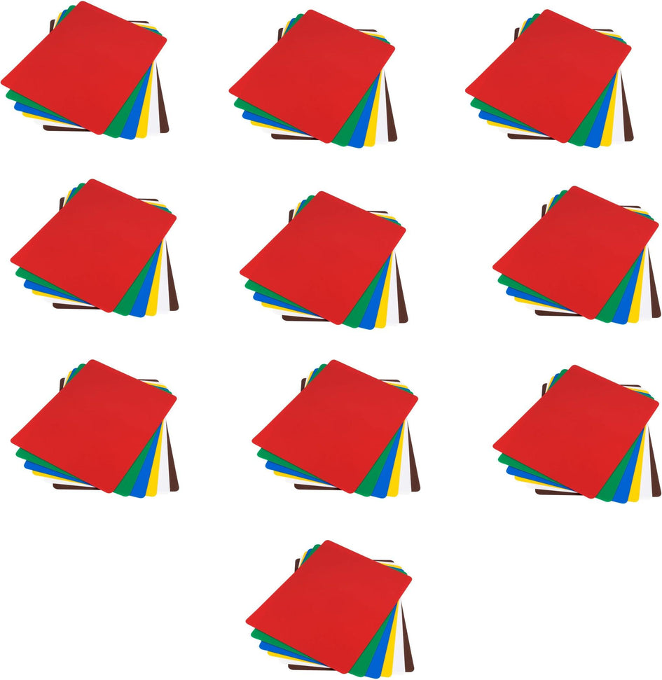Omcan - 12" x 18", Pack of 6 Colour-Coded Flexible Cutting Boards, Pack of 10 - 41193