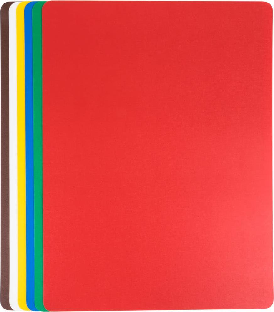 Omcan - 12" x 18", Pack of 6 Colour-Coded Flexible Cutting Boards, Pack of 120 - 41193