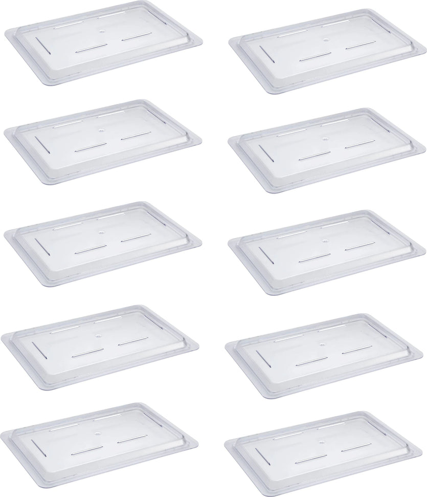 Omcan - 12" x 18" Polycarbonate Food Storage Lid (305 x 457 mm), Pack of 10 - 85123