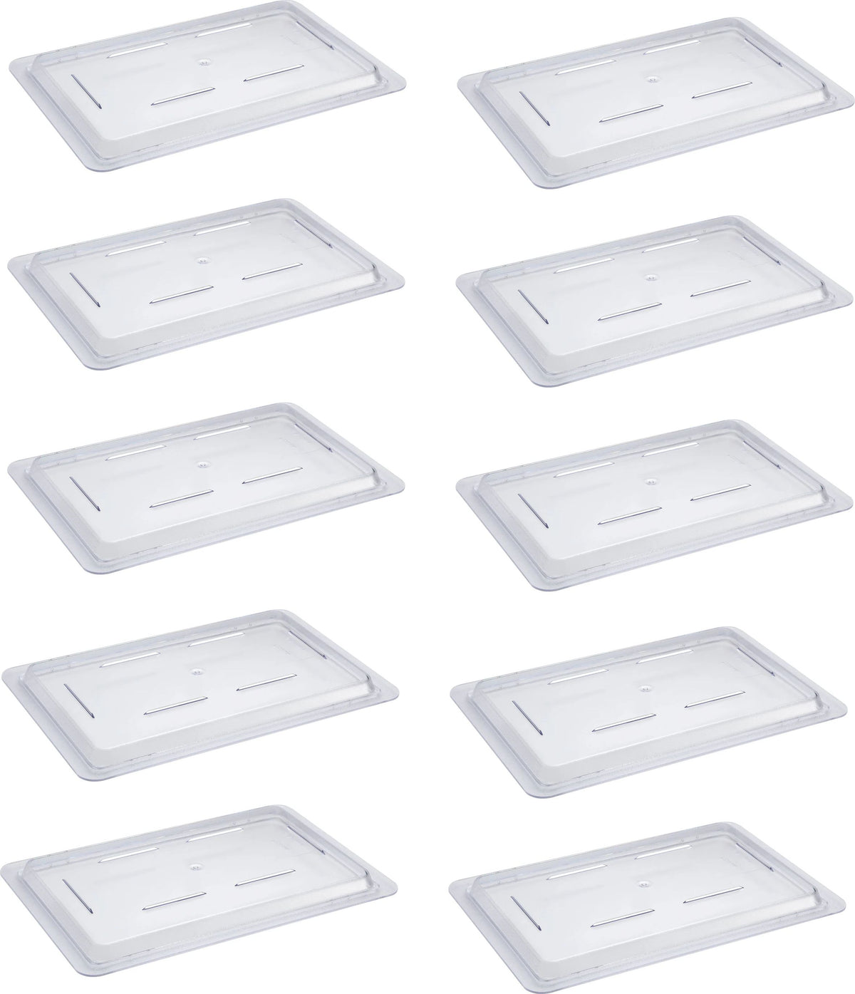 Omcan - 12" x 18" Polycarbonate Food Storage Lid (305 x 457 mm), Pack of 10 - 85123