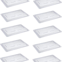 Omcan - 12" x 18" Polycarbonate Food Storage Lid (305 x 457 mm), Pack of 10 - 85123