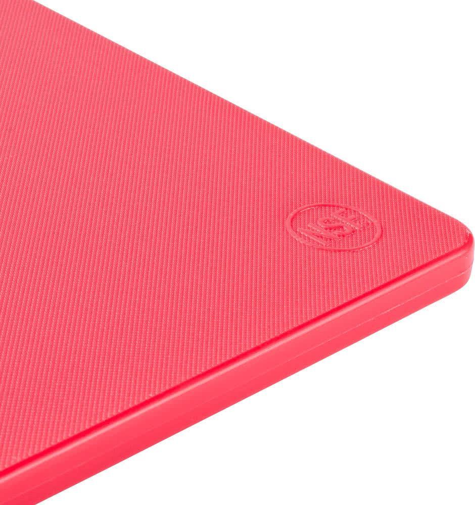 Omcan - 12" x 18" Red Rigid Cutting Board, Pack of 10 - 41200