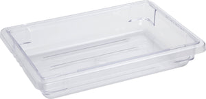 Omcan - 12" x 18" x 3.5" Polycarbonate Food Storage Container (305 x 457 x 89 mm), 5/cs - 85115