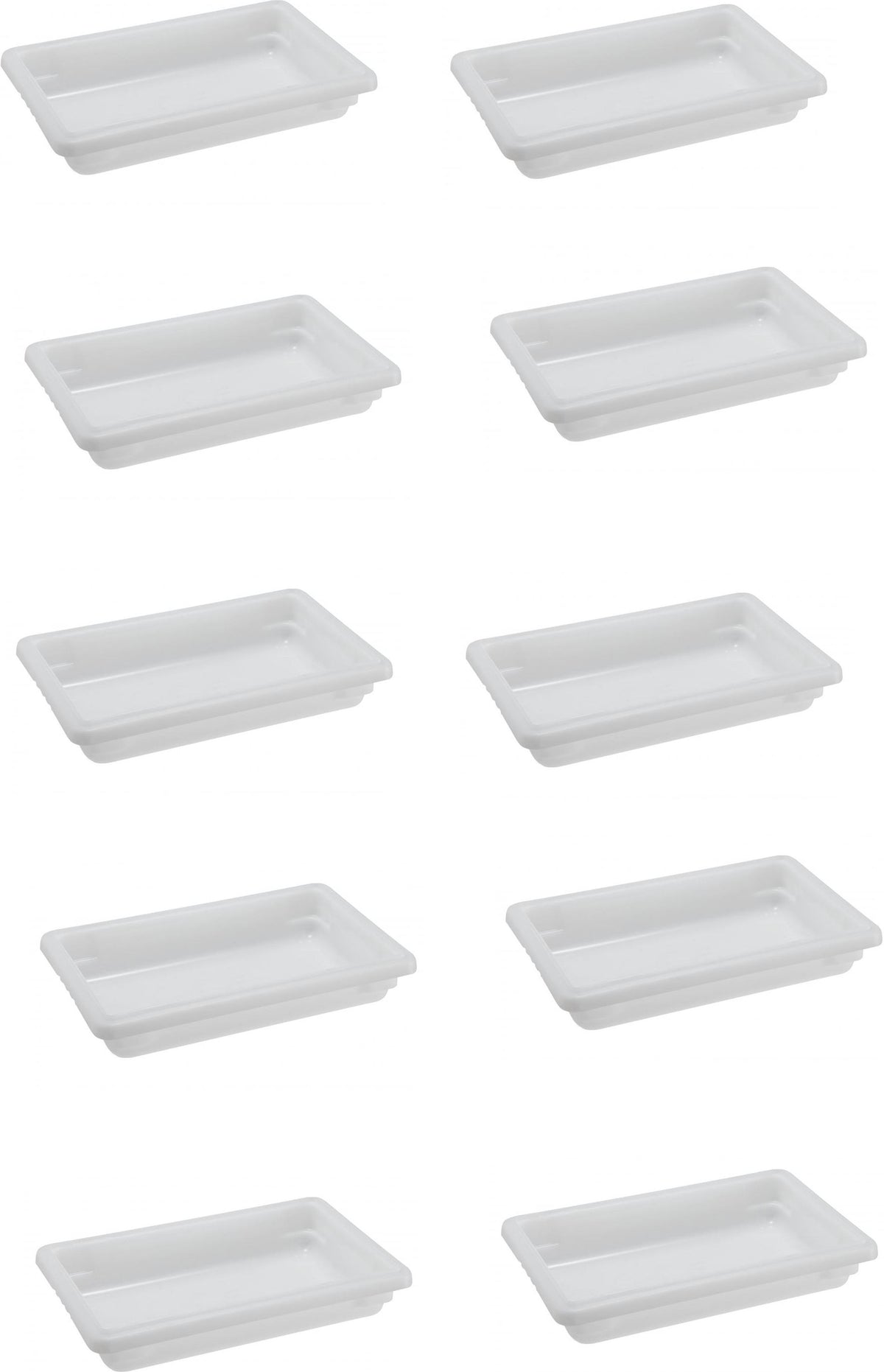 Omcan - 12" x 18" x 3.5" Polypropylene Food Storage Container (305 x 457 x 89 mm), Pack of 10 - 85125