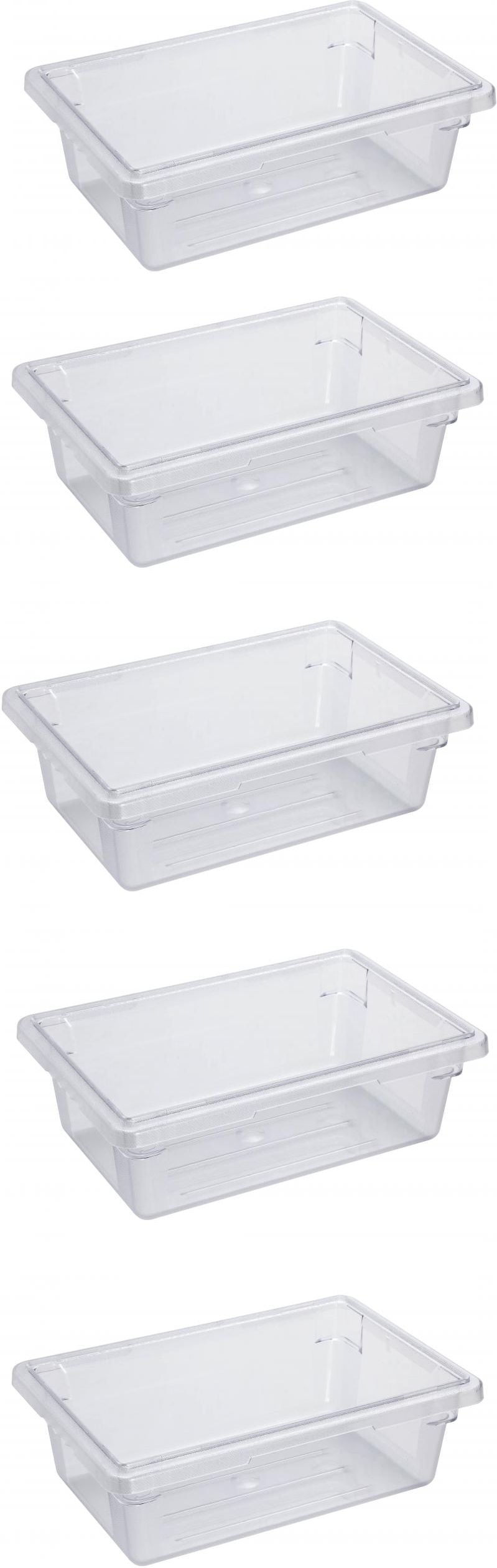Omcan - 12" x 18" x 6" Polycarbonate Food Storage Container (305 x 457 x 152 mm), Pack of 4 - 85116