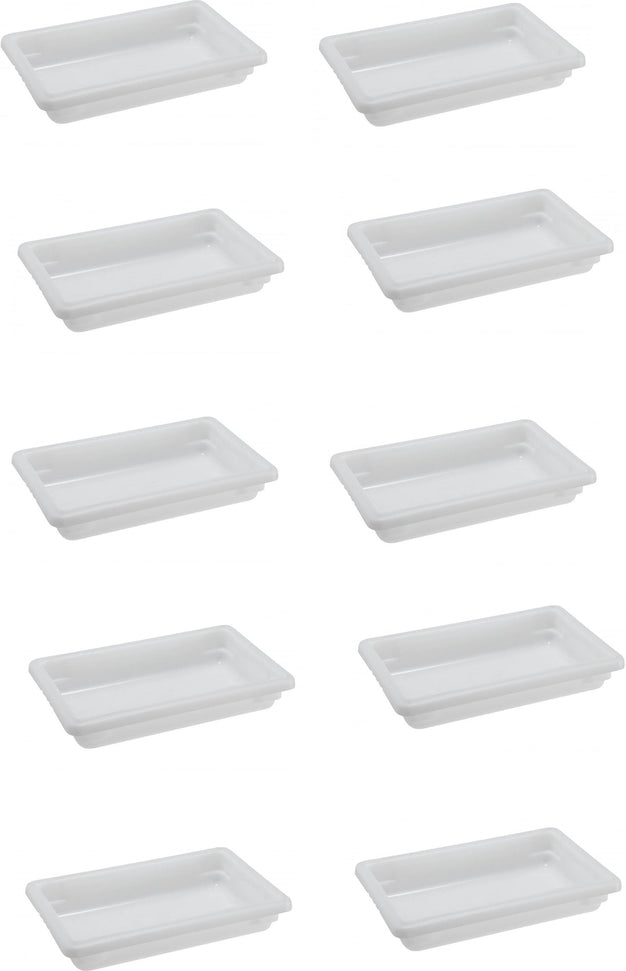 Omcan - 12" x 18" x 6" Polypropylene Food Storage Container (305 x 457 x 152 mm), Pack of 10 - 85126