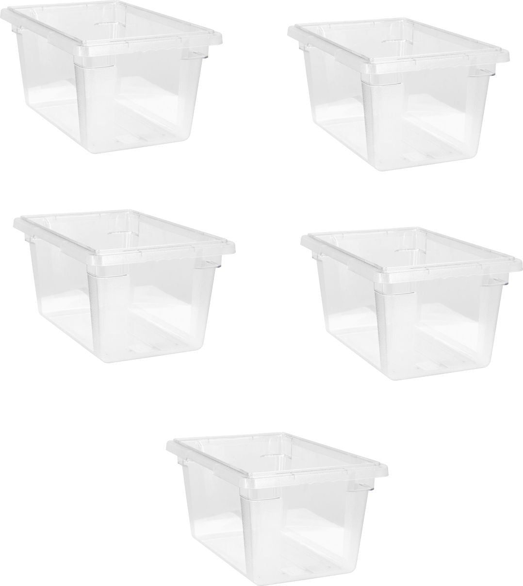 Omcan - 12" x 18" x 9" Polycarbonate Food Storage Container (305 x 457 x 229 mm), Pack of 3 - 85117
