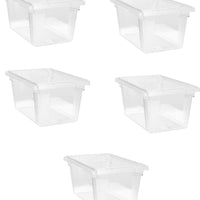Omcan - 12" x 18" x 9" Polycarbonate Food Storage Container (305 x 457 x 229 mm), Pack of 5 - 85117