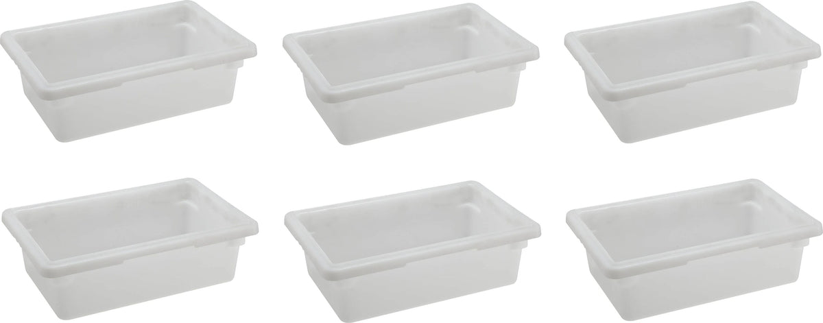 Omcan - 12" x 18" x 9" Polypropylene Food Storage Container (305 x 457 x 229 mm), Pack of 5 - 85127