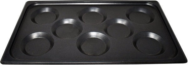 Omcan - 12" x 20" Full Size Non-Stick Aluminum Multi-Baker Pan with 8 molds for Combi-Oven, Pack of 2 - 44365