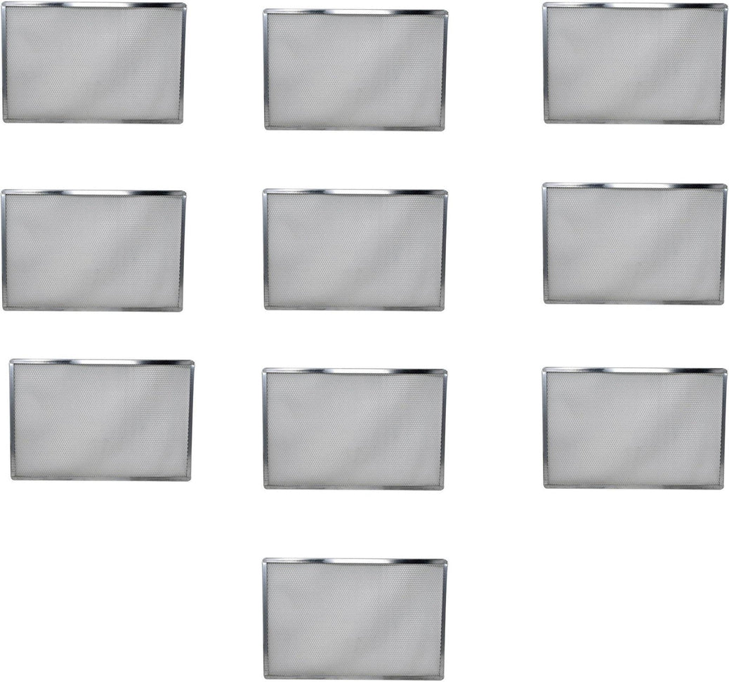 Omcan - 12" x 22" Rectangular Pizza Screen, Pack of 15 - 46737