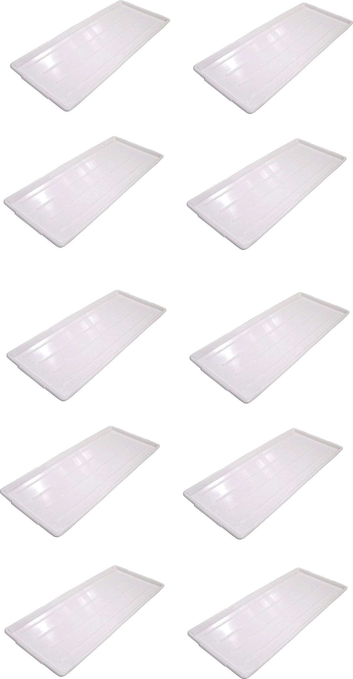 Omcan - 12” x 30” White Meat & Bun Tray, Pack of 5 - 13006