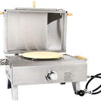 Omcan - 12,000 BTU Stainless Steel Propane Pizza Oven with Foldable Legs - 49112