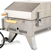 Omcan - 12,000 BTU Stainless Steel Propane Pizza Oven with Foldable Legs - 49112