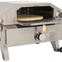 Omcan - 12,000 BTU Stainless Steel Propane Pizza Oven with Foldable Legs - 49112