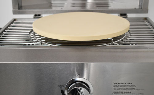 Omcan - 12,000 BTU Stainless Steel Propane Pizza Oven with Foldable Legs - 49112