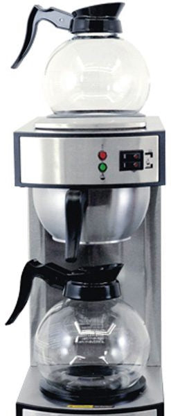 Omcan - 120V, 2.2 L Tank Capacity Stainless Steel Coffee Maker with 2 Glass jug- CM-CN-0002-D