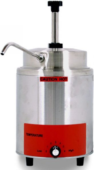 Omcan - 120V, 3.5 Qt Capacity Countertop Stainless Steel Food Warmer with Pump - FW-CN-0004-P