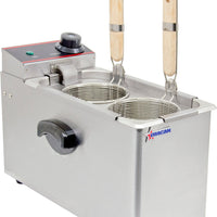 Omcan - 120V, 4 L Countertop Electric Pasta Cooker With 2 Round Basket - CE-CN-0002-B