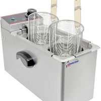 Omcan - 120V, 4 L Countertop Electric Pasta Cooker With 2 Round Basket - CE-CN-0002-B