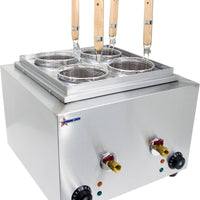 Omcan - 120V, 6 L (x2) Capacity Countertop Electric Pasta Cooker With 4 Round Basket - CE-CN-0004-A
