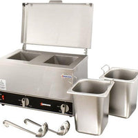 Omcan - 120V Double Sauce Pot Warmer - FW-CN-0252