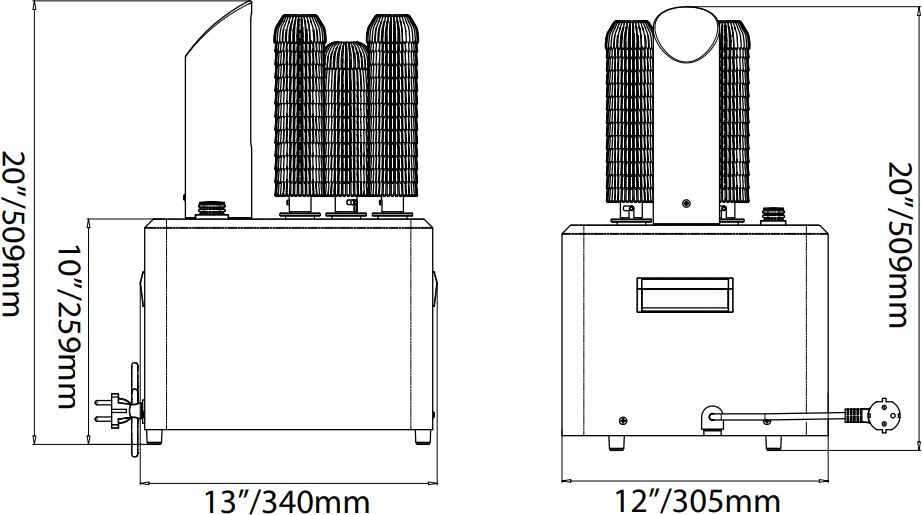Omcan - 120V Five Brush Glass Polisher - GP-CN-0005