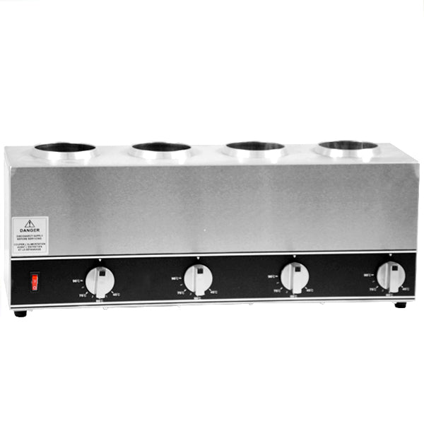 Omcan - 120V Quadruple Bottle Sauce Warmer - FW- CN-1604