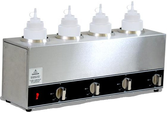 Omcan - 120V Quadruple Bottle Sauce Warmer - FW- CN-1604