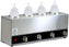 Omcan - 120V Quadruple Bottle Sauce Warmer - FW- CN-1604