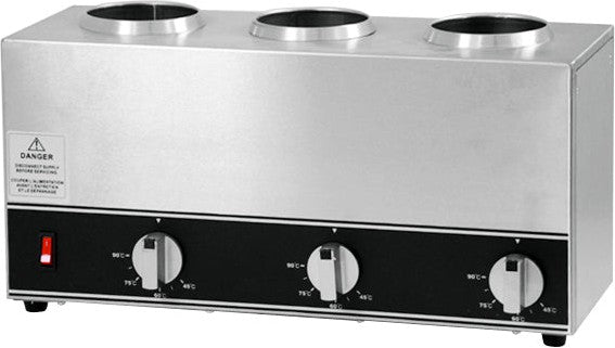 Omcan - 120V Triple Bottle Sauce Warmer - FW- CN-1603