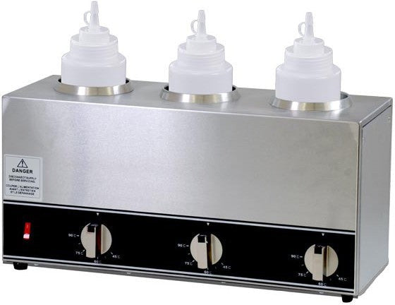 Omcan - 120V Triple Bottle Sauce Warmer - FW- CN-1603