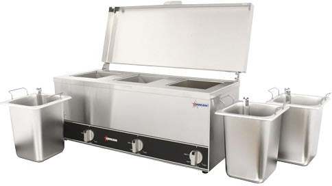 Omcan - 120V Triple Sauce Pot Warmer - FW-CN-0253