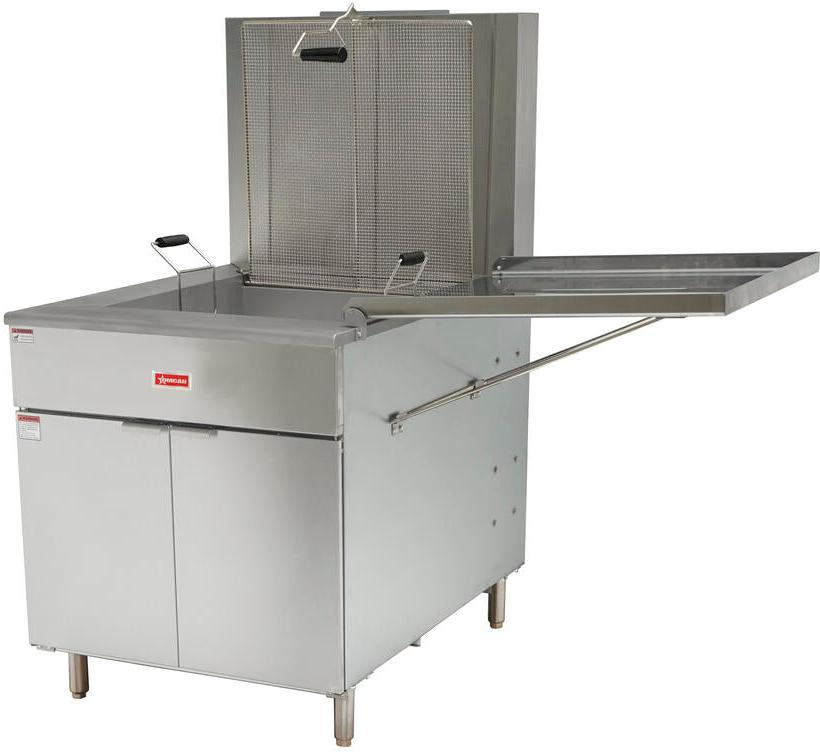 Omcan - 125 lbs Oil Capacity Natural Gas Donut/Funnel Cake Deep Fryer - 49101