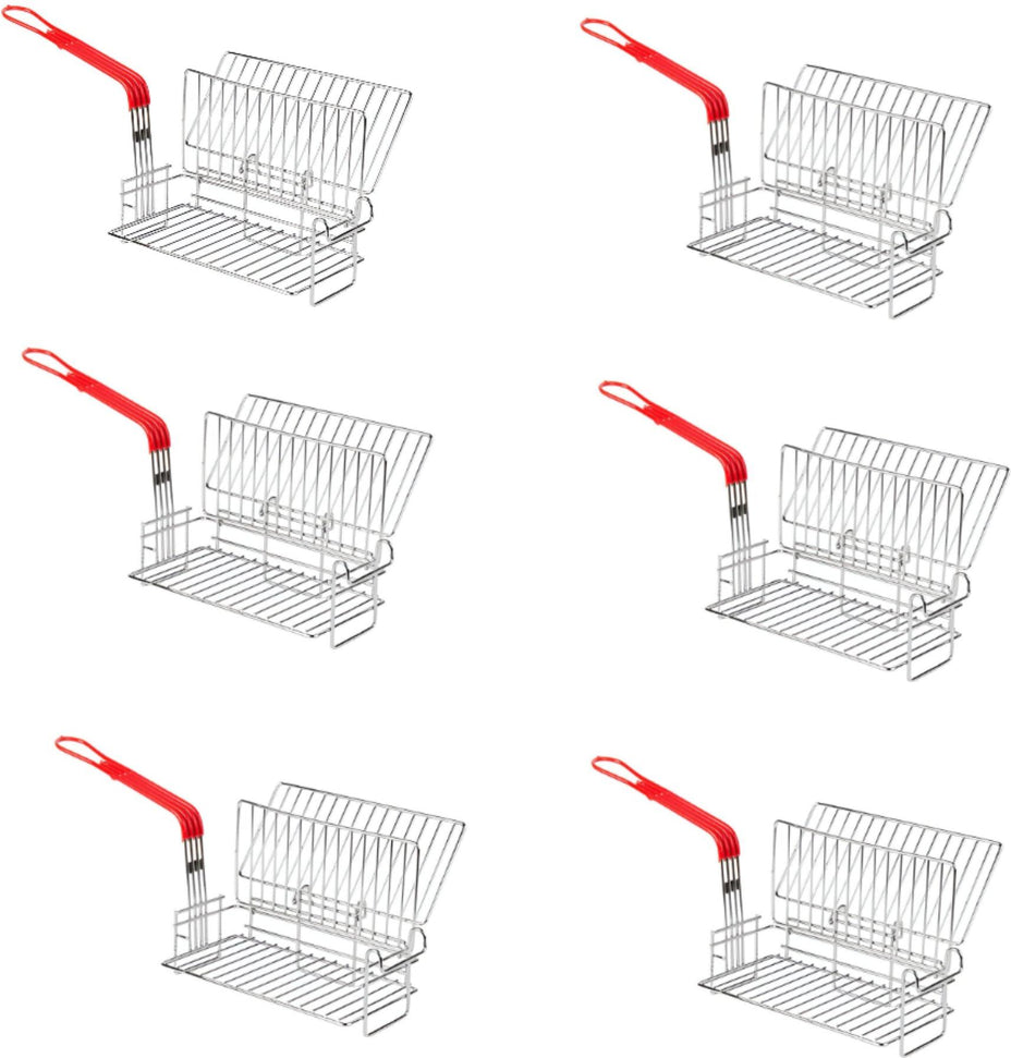 Omcan - 12.5" Nickel-Plated Steel Burrito Fryer Basket, Pack of 6 - 80931