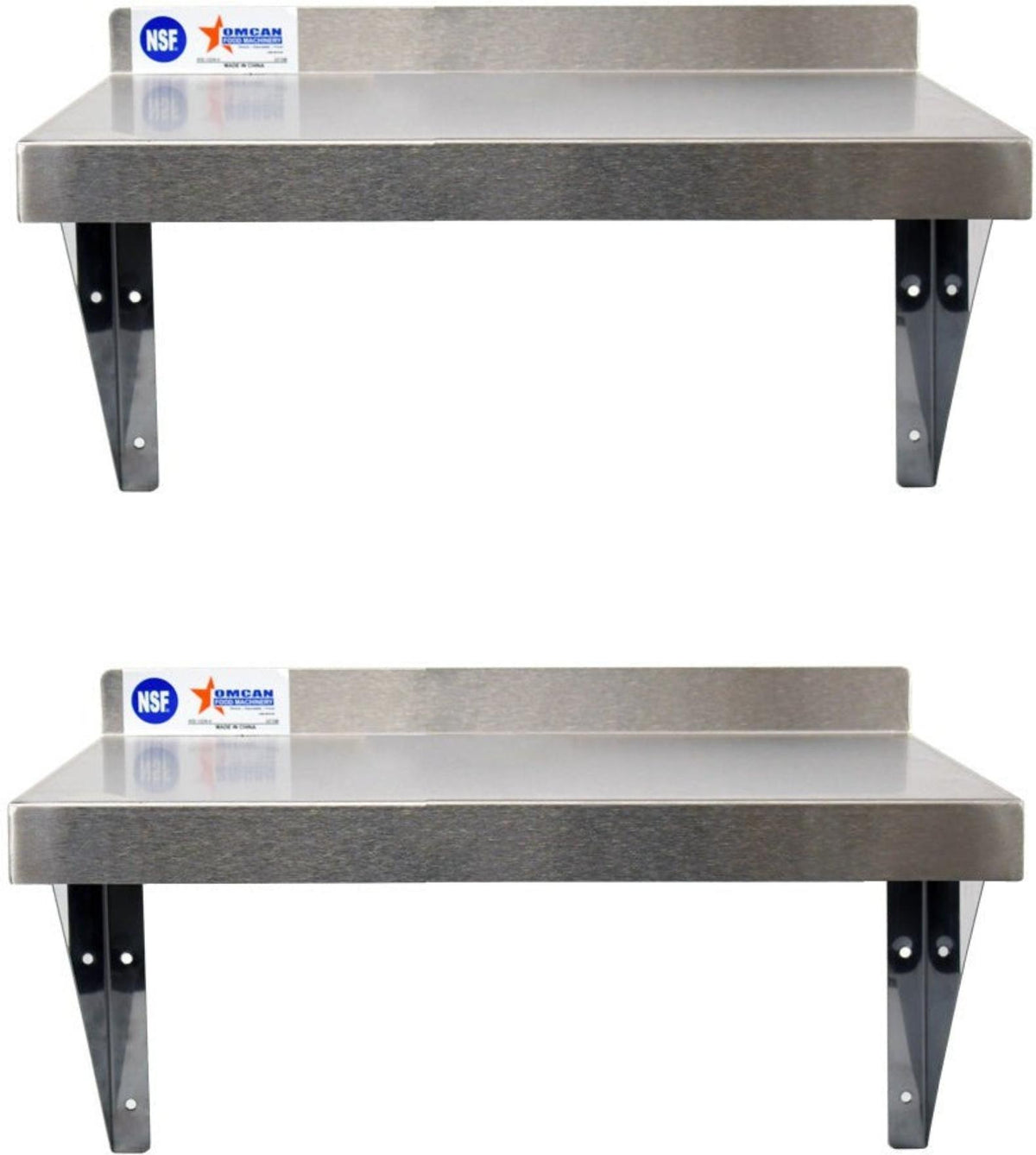 Omcan - 12.75” x 60” Stainless Steel Wall Shelf - 22111