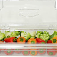 Omcan - 1/3 Polycarbonate Clear Flip Lid with Gap, Pack of 4 - 43640