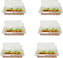 Omcan - 1/3 Polycarbonate Clear Flip Lid with Gap, Pack of 4 - 43640