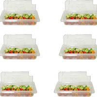 Omcan - 1/3 Polycarbonate Clear Flip Lid with Gap, Pack of 6 - 43640