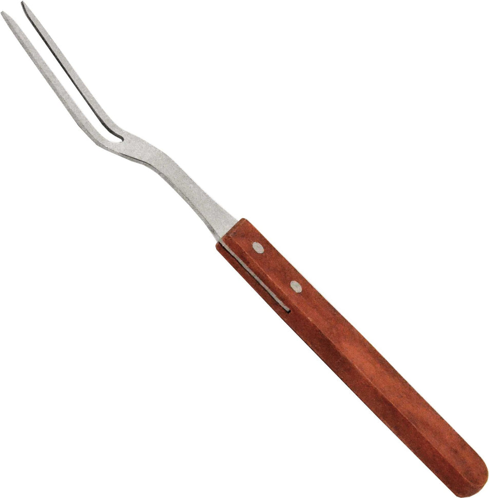 Omcan - 13” Pot Fork with Short Wood Handle, Pack of 40 - 80495