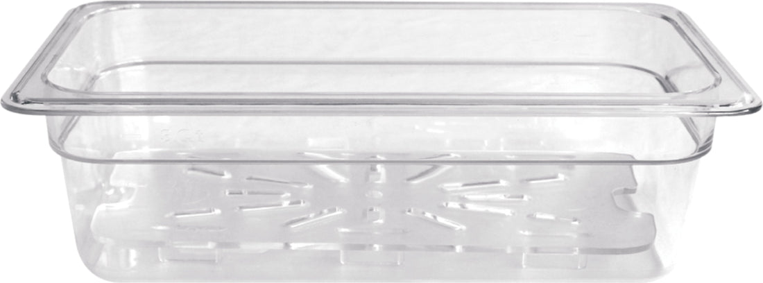 Omcan - 1/3 Size 4" Deep Clear Food Pan, Pack of 15 - 80074