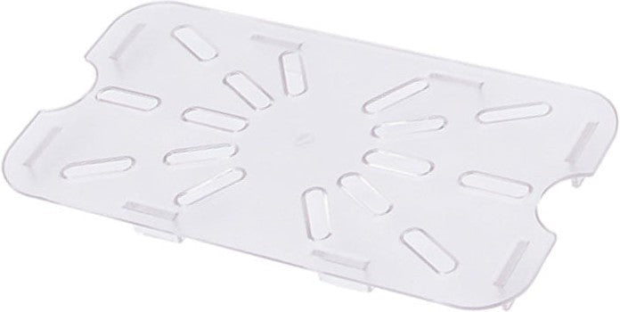 Omcan - 1/3-Size Clear Polycarbonate Drain Shelf for Food Storage Pans, Pack of 40 - 85034