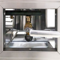 Omcan - 13" Two Chambers Natural Gas Wok Range with Backsplash and Faucet - 47726