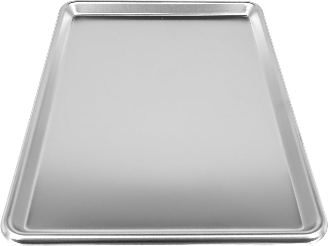 Omcan - 13″ x 18″ 20-Gauge Stainless Steel 1/2 Size Bun Pan or Sheet Pan with Open Bead, Pack of 3 - 81021